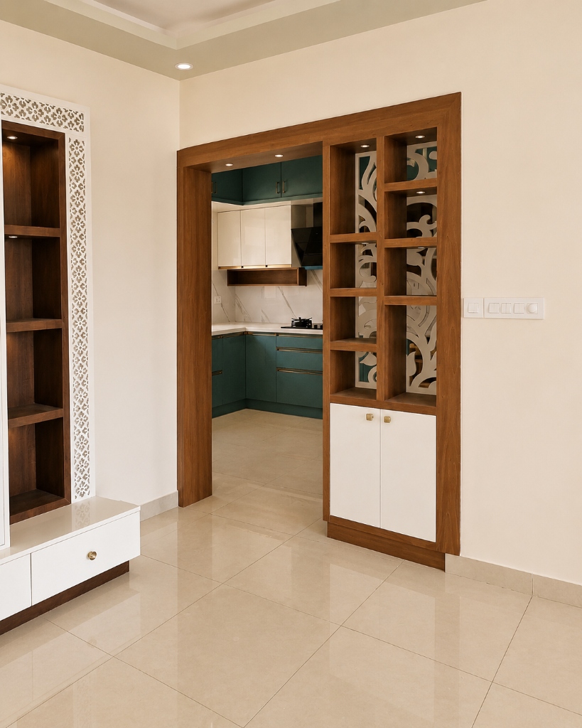 Walnut Kitchen Partition